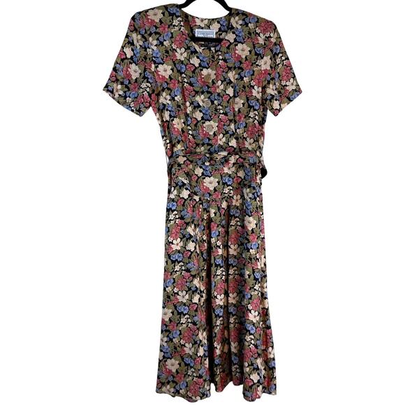 E.D.Michaels by Melanie Drucker Dress Women 8 Floral VTG Cottagecore Prairie - Picture 1 of 11